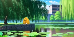 中心奶龙池（校园一景）